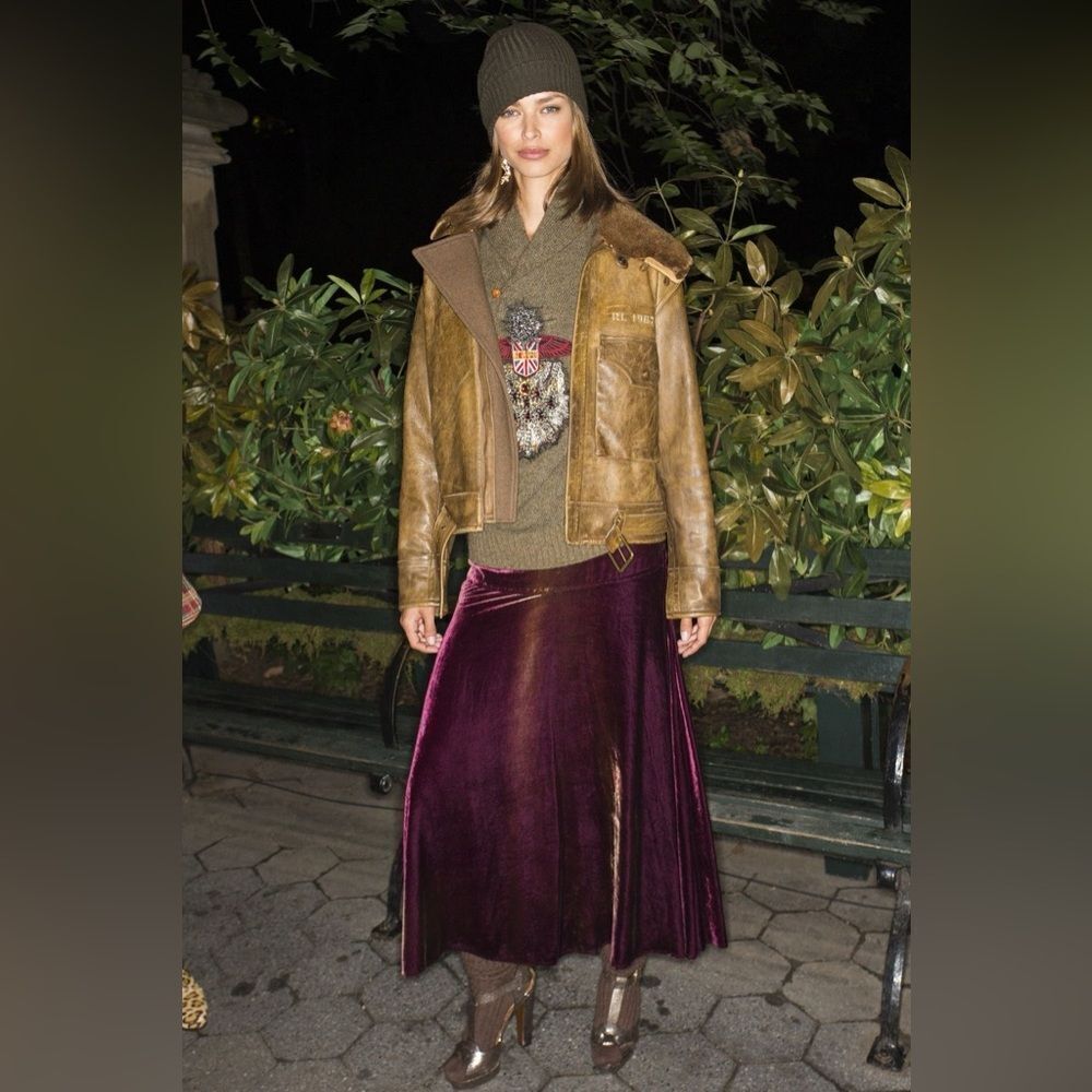 Ralph Lauren Collection Anniversary Olive Cashmere Shawl Collar Shield Sweater - Picture 7 of 16